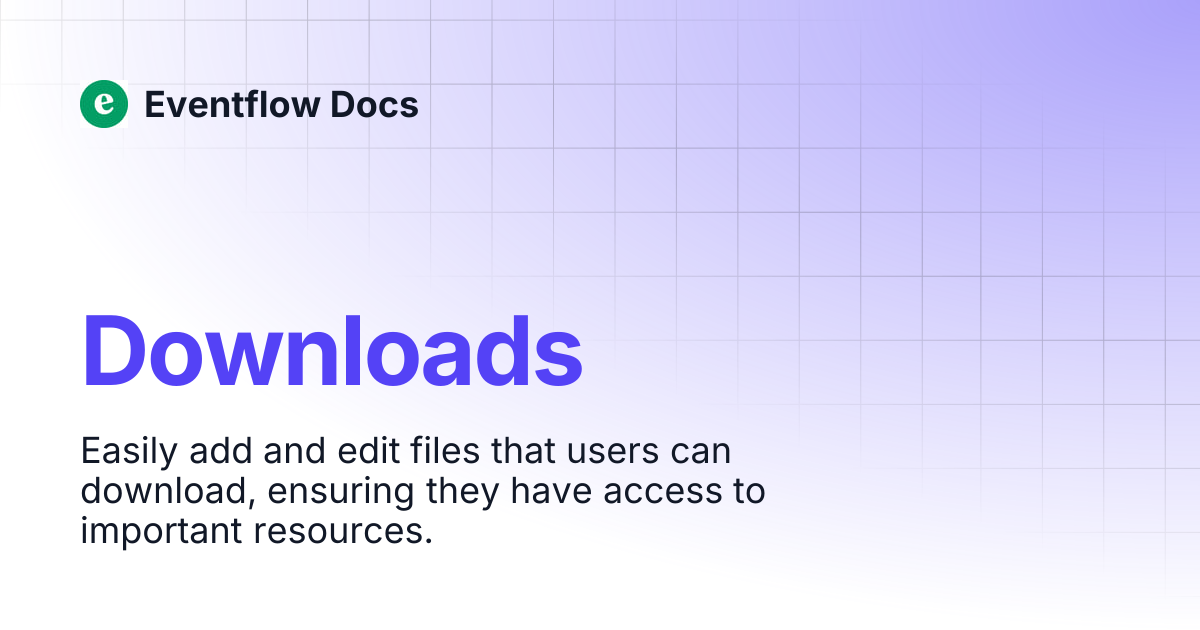 Downloads | Eventflow Docs